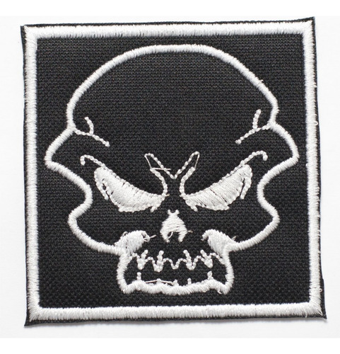 Patch Bordado Caveiras Caveira Tribal 8x8cm