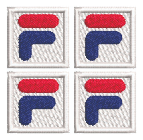 Patch Bordado Marcas Fila Logo Kit Com 4 25x25cm