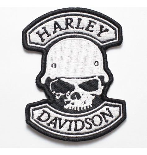 Patch Bordado Harley Davidson Militar 8,3x10cm