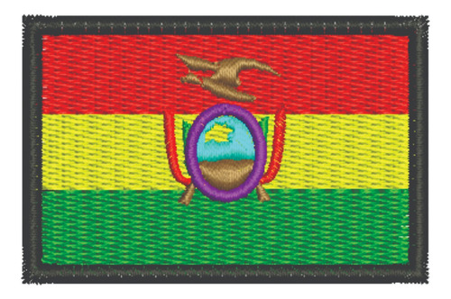 Patch Bordado Bandeiras Bandeira Bolivia 6x4cm