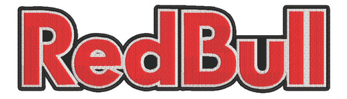 Patch Bordado Energéticos Red Bull 30x8,5cm
