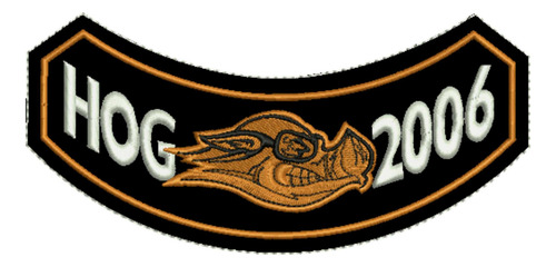 Patch Bordado Harley Davidson Hog 2006 Harley Davidson Anual 14,4x7cm