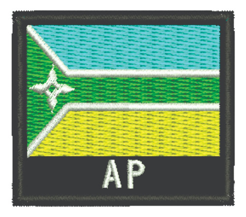 Patch Bordado Bandeiras Bandeira Amapa 4,5x4cm