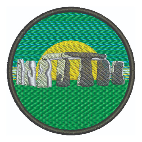 Patch Bordado Placas Stonehenge 8x8cm