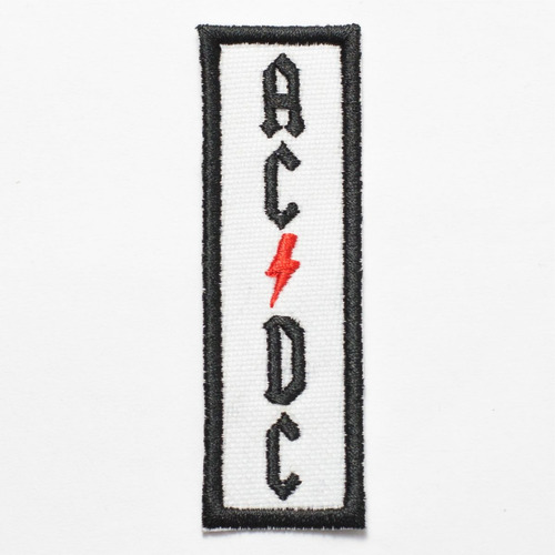 Patch Bordado Música Ac Dc Tarjeta 3x9cm