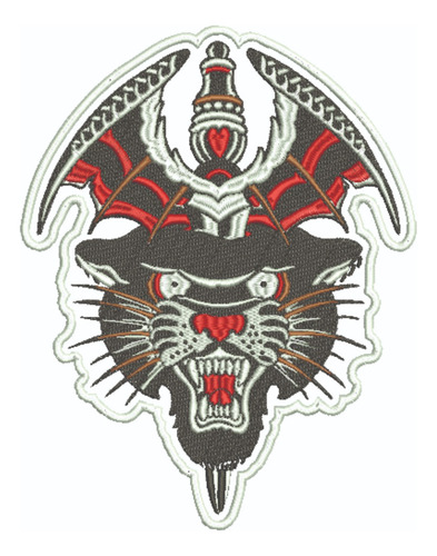 Patch Bordado Grandes Pantera Old 22x28cm