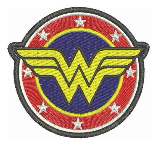Patch Bordado Cartoons Mulher Maravilha 8x7,3cm