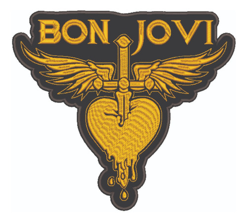 Patch Bordado Música Bon Jovi 28x25cm
