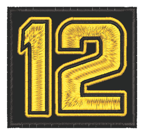 Patch Bordado Fórmula 1 Jps Number 12 Com 7x6,5cm