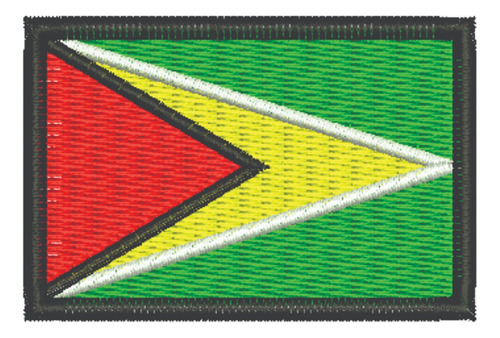 Patch Bordado Bandeiras Bandeira Guiana 8x5cm