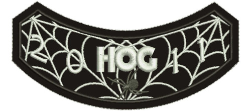 Patch Bordado Harley Davidson Hog 2011 Harley Davidson Anual 14,4x7cm