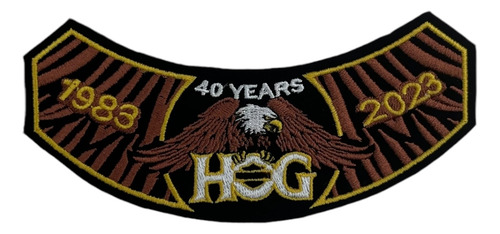 Patch Bordado Harley Davidson Hog 2023 Harley Davidson Anual 14,4x7cm