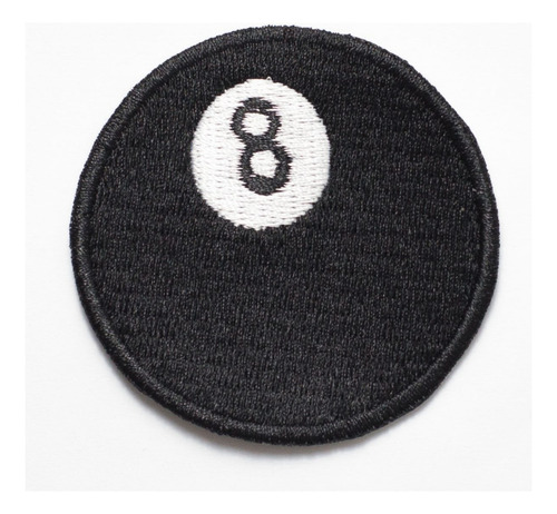 Patch Bordado Cartoons Bola 8 7x7cm