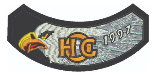 Patch Bordado Harley Davidson Hog 1997 Harley Davidson Anual 14,4x7cm