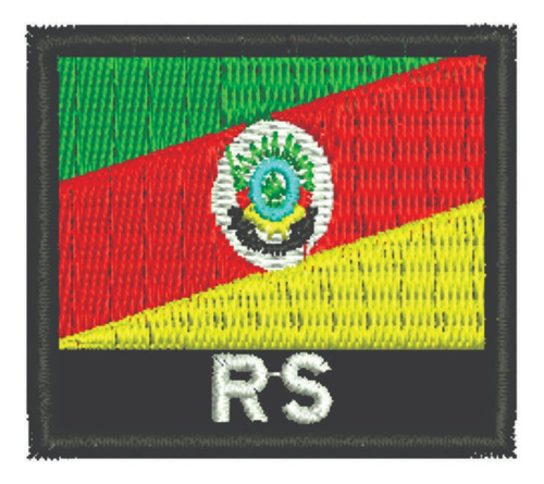 Patch Bordado Bandeiras Bandeira Rio Grande Do Sul 4,5 4,5x5cm