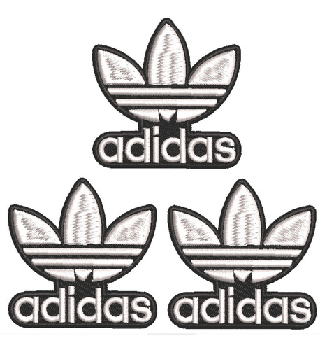 Patch Bordado Marcas adidas Antigo Fundo 5x5cm
