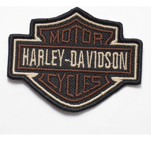 Patch Bordado Harley Davidson Logo Marron 8x6,3cm