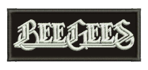 Patch Bordado Música Beegees Tarjeta 10x4cm