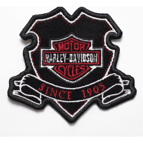 Patch Bordado Harley Davidson Since 1903 9x8cm