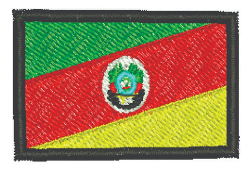 Patch Bordado Bandeiras Bandeira Rio Grande Do Sul 8x5cm