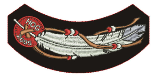 Patch Bordado Harley Davidson Hog 2005 Harley Davidson Anual 14,4x7cm