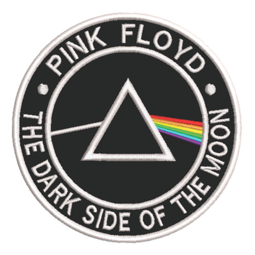 Patch Bordado Música Pink Floyd Dark Side 11x11cm