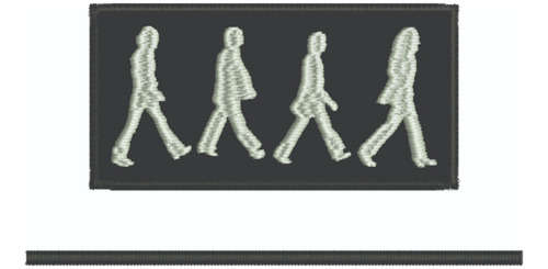 Patch Bordado Música Beatles Abbey Road 9x4,5cm