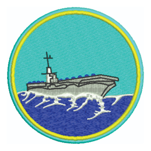 Patch Bordado Top Gun Porta Avioes 10x8cm