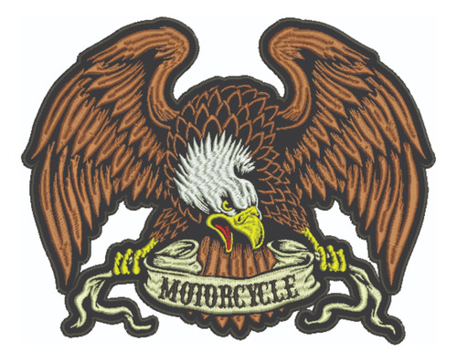 Patch Bordado Grandes Aguia Mororcycles 28x22cm