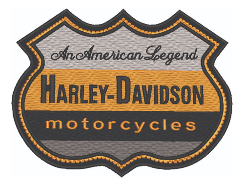 Patch Bordado Harley Davidson American Legend 30x23cm