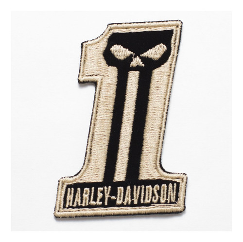 Patch Bordado Harley Davidson N One Skul 7x10cm