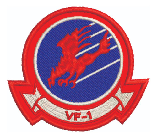 Patch Bordado Top Gun Vf-1 9x8cm