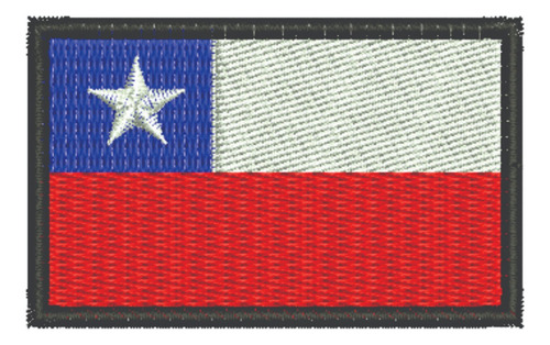 Patch Bordado Bandeiras Bandeira Chile 6x4cm