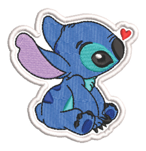 Patch Bordado Cartoons Stitch 8x8cm
