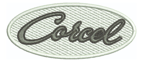 Patch Bordado Carros Corcel Logo 10x4,3cm