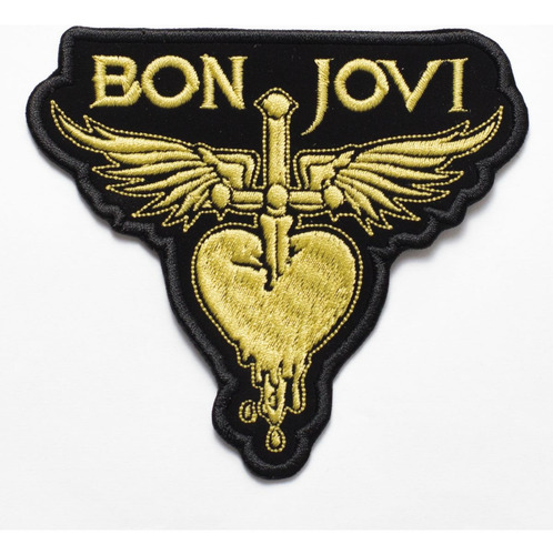 Patch Bordado Música Bon Jovi 10x9cm