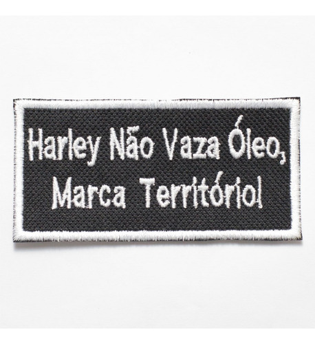 Patch Bordado Frases Frase Motociclista 10 9x4,5cm