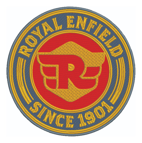 Patch Bordado Royal Enfield Since 1901 28x28cm