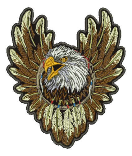 Patch Bordado Grandes Aguia Filtro Dos Sonhos 23,7x28cm