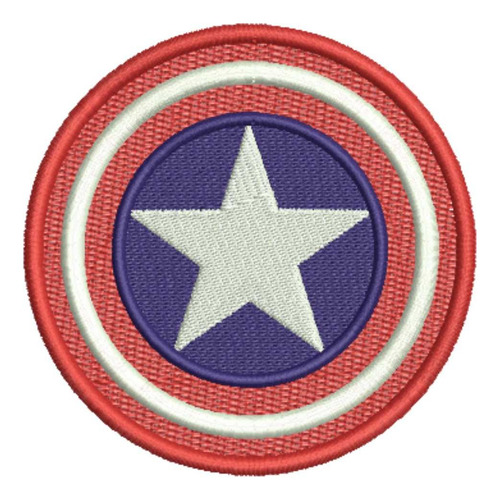 Patch Bordado Cartoons Capitao America Esc 8x8cm