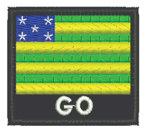 Patch Bordado Bandeiras Bandeira Goias 4,5x4cm