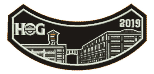 Patch Bordado Harley Davidson Hog 2019 Harley Davidson Anual 14,4x7cm
