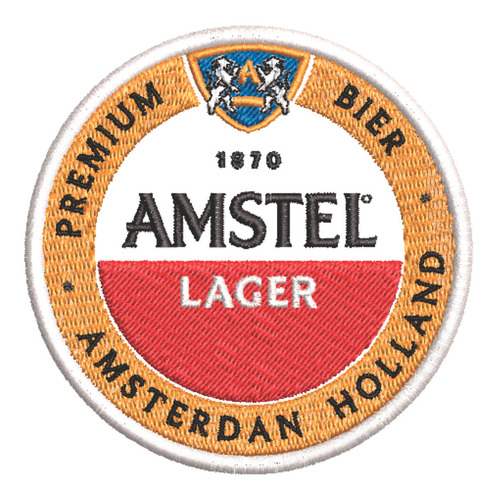 Patch Bordado Energéticos Amstel Logo 8x8cm