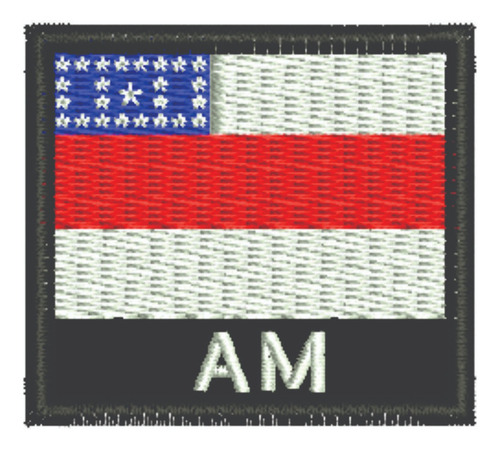 Patch Bordado Bandeiras Bandeira Amazonas 4,5x4cm