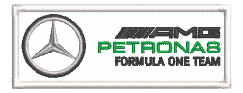 Patch Bordado Carros Petronas Amg Mercedes 10x3,8cm