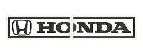 Patch Bordado Marcas Honda Frente Dividido 34x7cm