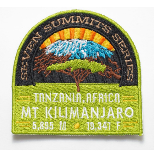 Patch Bordado Placas Mt Kilimanjaro 10x9,7cm