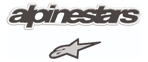 Patch Bordado Acessórios Alpinestars Tarja Costas Logo 3,3x6,6cm