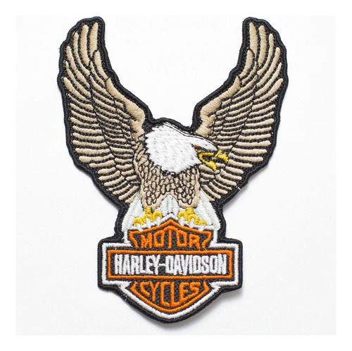 Patch Bordado Harley Davidson Aguia 10x13cm