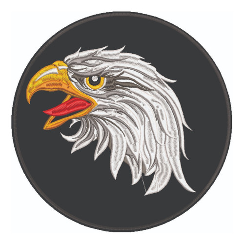 Patch Bordado Diversos Cabeça De Aguia 20x20cm